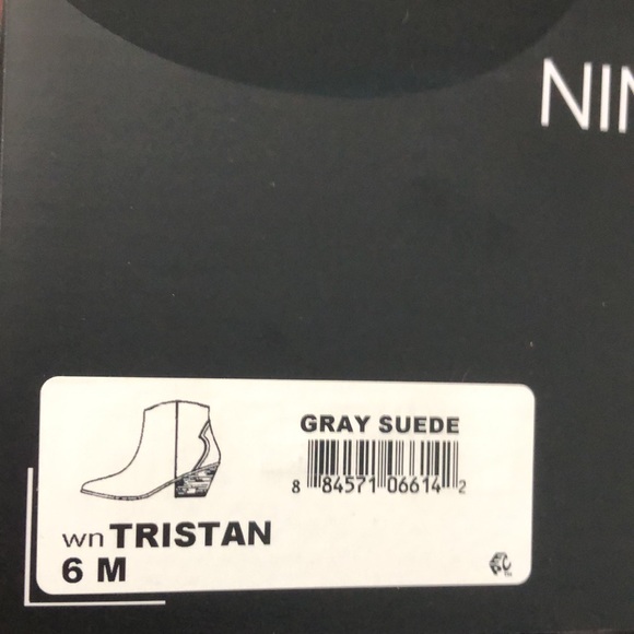 Nine West Gray Suede Tristan Ankle Boots - Picture 3 of 12